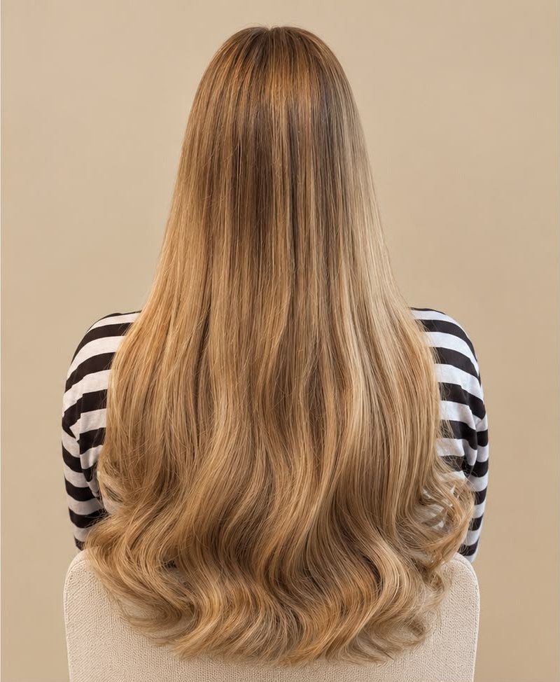 Hairextensions Spijkenisse: lang, vol en golvend blond haar na de behandeling